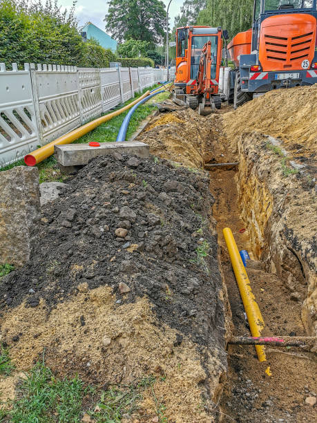 Travaux de fondation en cours