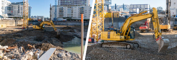 Excavatrices au travail sur un chantier SARL D.S.H.